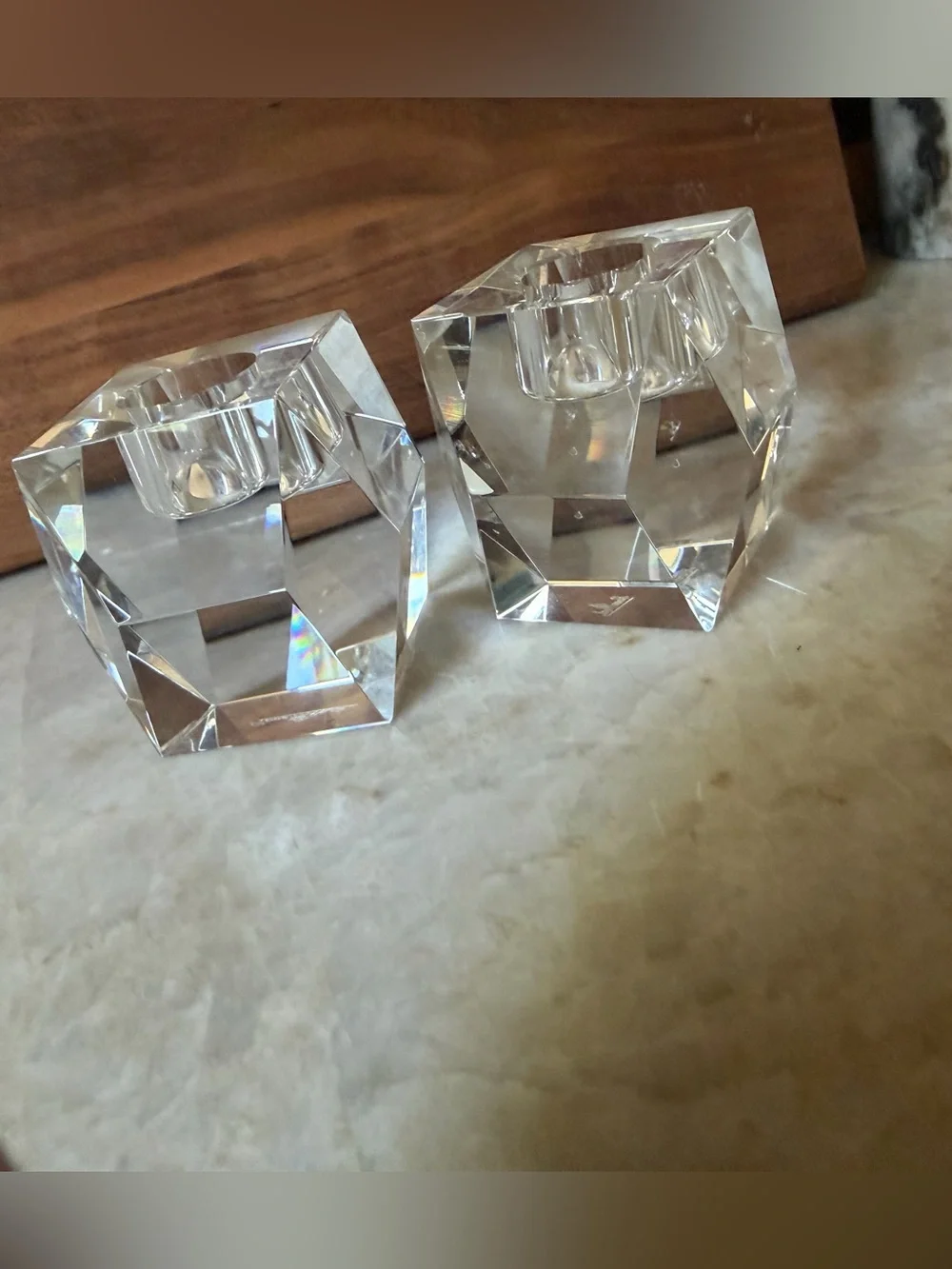 Rosenthal crystal candlestick holders -2